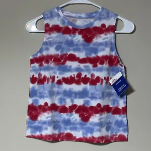 Girls Tie Dye Patriotic Tank Top Size L (10-12). NWT! 4th Of July, Casual - Picture 1 of 4