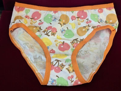 Animal Crossing Fruits, Size 6, White and Orange Girls Panties - Image 1 of 3