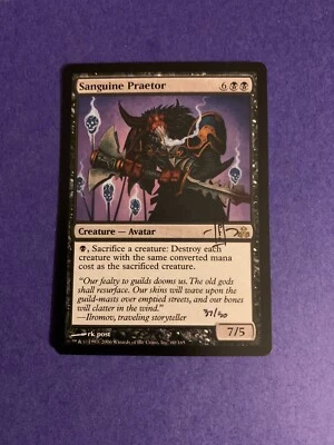 MTG Magic Sanguine Praetor Signed Artist Proof x1 Guildpact rk post - Image 1 of 2