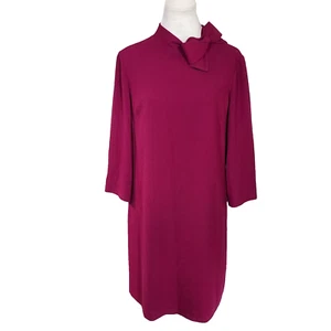 Eliza J Dress Crepe Shift Womens Size 16 Bow 3/4 Sleeve Party Formal Lined NWT - Picture 1 of 15
