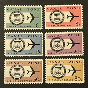 Travelstamps: Canal Zone Airmail Stamps Scott #C42-C47 Mint MNH OG - Picture 1 of 5