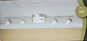 Hampton Bay Greyrock 3.44' Brushed Nickel LED Hardwired Track Light With Remote - Picture 1 of 5