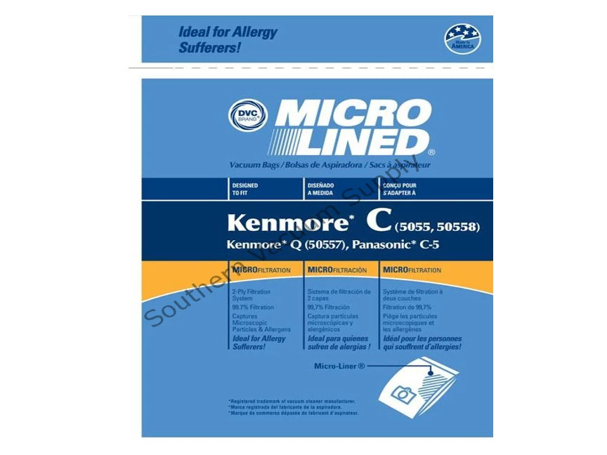 Kenmore Canister Type C Vacuum Bags For 5055, 50557 and 50558 Models - Image 1 of 1