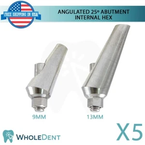 5x Estética Angulada 25º Pilar Titanio Int Hex 2.42mm Conexión Dental - Imagen 1 de 6