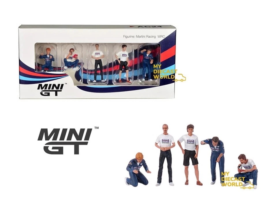 1/64 MINI GT "MARTINI RACING WRC" 5 PC FIGURE SET MGTAC24 - Image 1 of 3