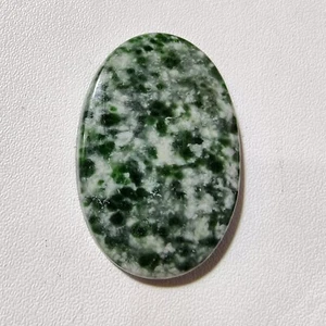 46.20 Cts Natural Green Dot Jade Cabochon Gemstone 37.2x25.2x5.1 MM - Picture 1 of 3