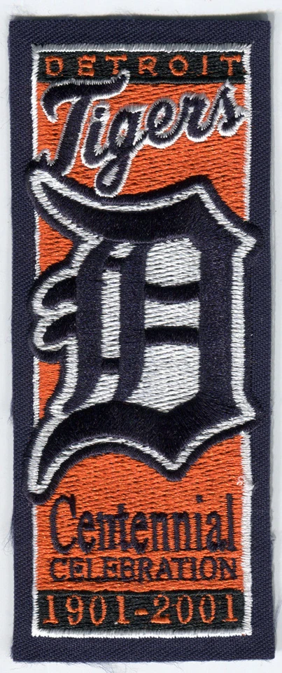 2001 DETROIT TIGERS 100TH YEAR MLB BASEBALL OFFICIAL COMMEMORATIVE TEAM PATCH - Image 1 of 2