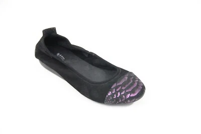 Spring Step Kuma Ballet Flat EU 37 Women Cap Toe Shoe Black Leather Slip on work - Image 1 of 4