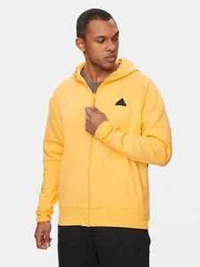 Adidas Men's Z.N.E. Premium Full-Zip Hooded Track Jacket Yellow Sportswear IR523 - Picture 1 of 6