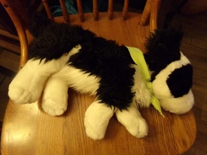 Peluche cane orso ABC panettiere nero bianco 9" peluche giocattolo - Foto 1 di 5