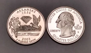 2003-S Arkansas State Quarter Proof - 90% Silver - Statehood - Picture 1 of 2