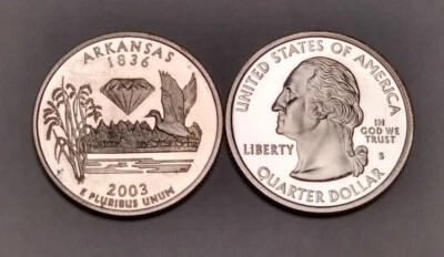 2003-S Arkansas State Quarter Proof - 90% Silver - Statehood - Image 1 of 2