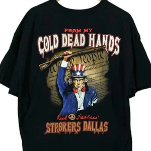 Rick Fairless Strokers Dallas Custom Choppers Cold Dead Hands Shirt Size 2XL - Picture 1 of 3