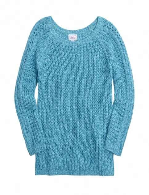 NWT Justice Girls Turquoise Metallic Cableknit Sweater 6 NEW - Image 1 of 1