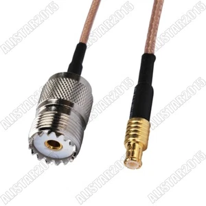 MCX Male Plug to UHF Jack Female SO-239 Straight RF Pigtail Cable RG316 15cm - Picture 1 of 3