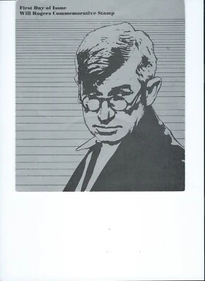 Fd Issue Will Rogers Scott#1801 Stamp Ceremony Program - Image 1 of 4