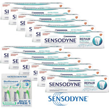 SENSODYNE Toothpaste Novamin Repair & Protect Extra Fresh 100g x 12 + Toothbrush