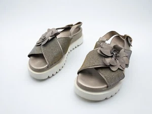Gabor Mujer Sandalia Zapatos de Verano Bajo Cuero G Oro 37,5 Eu Tipo 18484-99 - Imagen 1 de 3