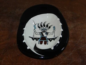 Vintage 1970's Native American Yankee Doodle Dandee Kachina Ceramic Ashtray - Picture 1 of 10
