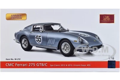 FERRARI 275 GTB/C #55 "SPA CLASSIC" 2012-2013 EDICIÓN LIMITADA 1000 PIEZAS 1/18 POR CMC M-212 Foto 1 de 4