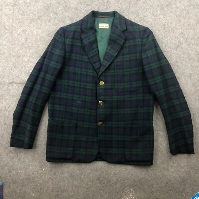 Blazer Woodward Lothrop de Colección para Mujer 10 Reloj Negro Blazer a Cuadros Lana * Foto 1 de 4