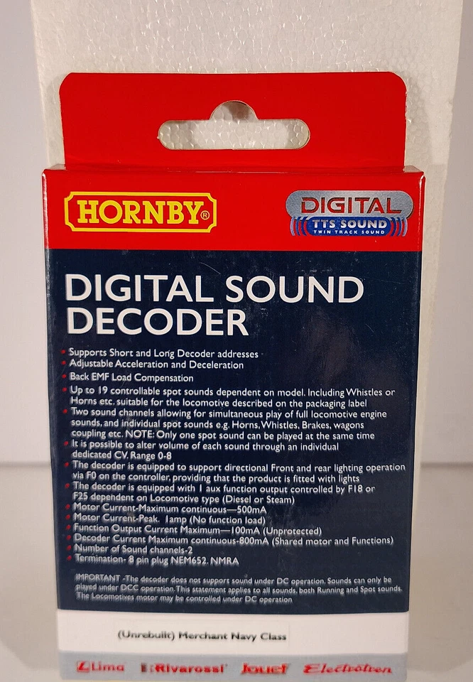 Hornby R8115 TTS Sound Decoder for (Unrebuilt) Merchant Navy Class locomotives. - Image 1 of 1