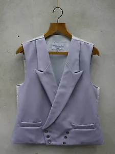 Grey Double-Breasted Morning Waistcoat 100% Wool -Tails and the Unexpected Ltd - Picture 1 of 6