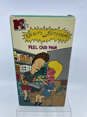 Vintage Beavis and Butthead Feel Our Pain VHS Tape MTV 90s Comedy Cartoon - Image 1 of 3