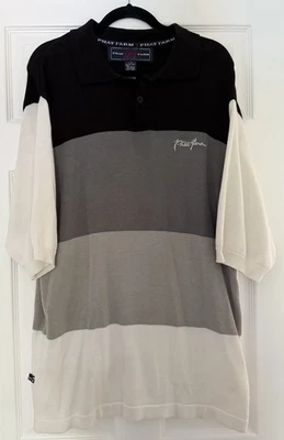 Suéter de Colección Phat Farm Para Hombres Grande Logo Y2K Camisa a Rayas Manga Larga Foto 1 de 4