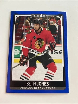 NHL Card-Seth Jones-Update Blue Border-OPC 2021-22-Chicago - Bild 1 von 2