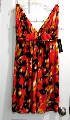 Carmen Marc Valvo Traje de Baño Vestido de Baño Playa Tribal Especias Colores Tropicales Talla L Foto 1 de 4