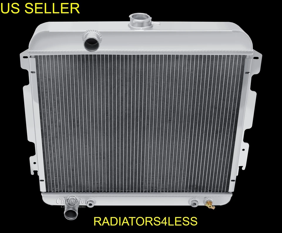 冠军 3 ROW 铝制收音机 67 68 69 道奇飞镖 PLYMOUTH VALIANT V8 ENG — 第 1/3 张图片