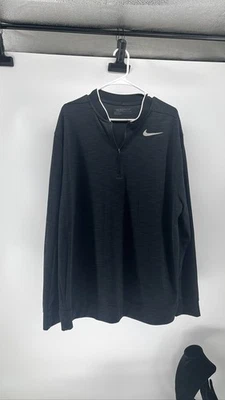 Suéter Pullover Nike Golf Para Hombre XL Negro Dri-FIT 1/4 Cremallera Foto 1 de 3