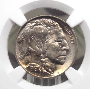 1913 "P" Indian Head BUFFALO Nickel **TYPE 1** 5c NGC MS66 #004 Gem BU Unc ECC&C - Picture 1 of 5