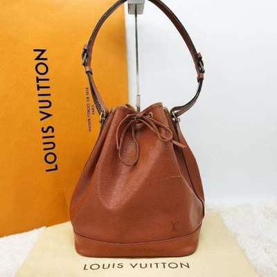 Borsa a tracolla Louis Vuitton Noé Epi in pelle marrone AR0925 M44008 autentica - Immagine 1 di 4