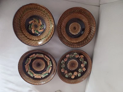 Horetzu Ton  Teller aus Rumänien handgefertigt 4 Teller - Bild 1 von 3