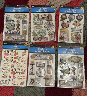 Pegatinas JOT Brillo Vintage - Lote Personalizado de 6 Pack - Brillo - NUEVAS Foto 1 de 4