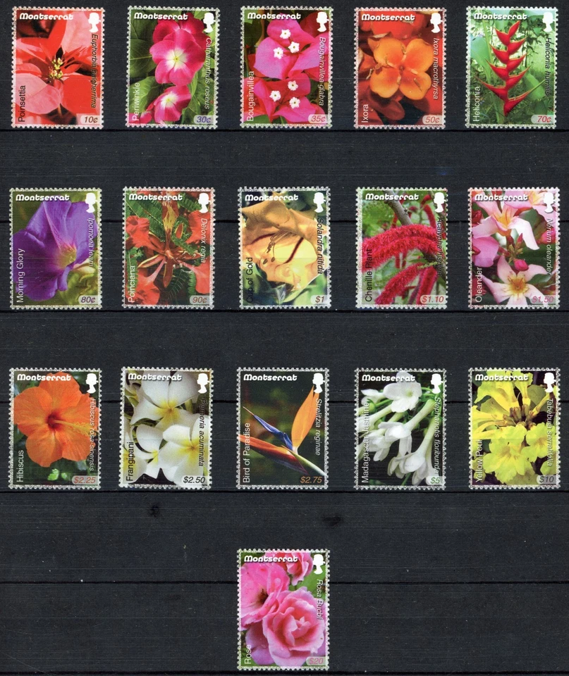Montserrat 2007 flores completas Scott# 1173-1188 como nuevo XF OG NH gema prístina Foto 1 de 1