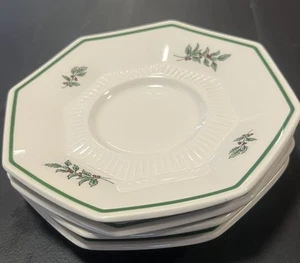 Juego de 4 platillos Nikko Japón Navidad Octogon 6" vintage - Imagen 1 de 7