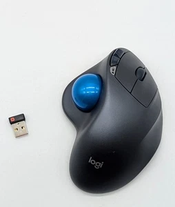 Logitech Logi Trackman Logi M570 T-R0001 Trackball Mouse W/ Unifying Dongle - Picture 1 of 6