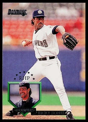 1995 Donruss #143 Ricky Bones Milwaukee Brewers - Image 1 of 2