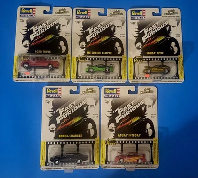 Lot of 5 - 1/64th Scale Fast and the Furious Revell Die-cast Set Very Rare!!! - Image 1 of 4