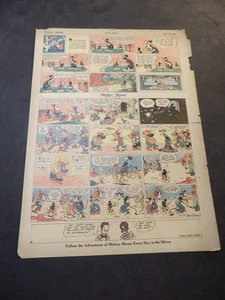 Mickey Mouse by Floyd Gottfredson - Apr 16, 1933 - Tab-Size Sunday - Play Money - Picture 1 of 1