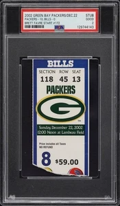 2002 Green Bay Packers vs Buffalo Bills Graded Ticket Stub PSA 2 22.12.02 - Bild 1 von 2