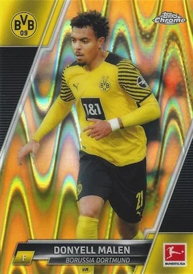 2021-22 Topps Chrome Bundesliga Soccer Cards Base Common  (31 - 40) Gold RayWave - Image 1 of 4