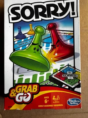 Hasbro Gaming Sorry Grab & GO Juego de Mesa Portátil Edición de Viaje Diversión Familiar Foto 1 de 2