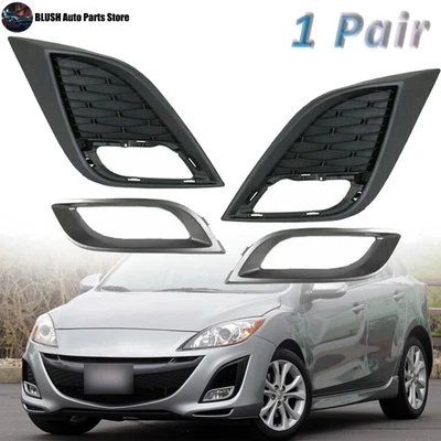 Left Right Fog Lamp Cover Front Bumper Fog Light Grill For MAZDA 3 2010 2011 - Image 1 of 4
