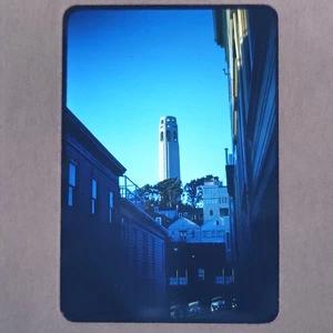 50s Coit Tower Building San Francisco California Street Kodachrome Photo Slide - Picture 1 of 3