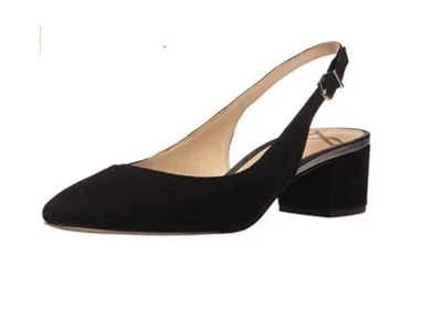 Sam Edelman Lorene Slingback Black Suede Sz 7 Low heel - Image 1 of 4