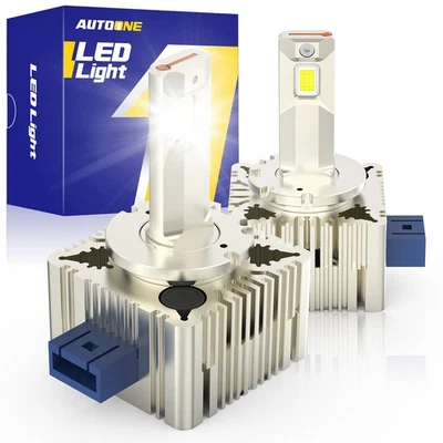 LED 6000K D3S D3R D3C HID XENON WHITE BULBS REPLACE FACTORY HID HEADLIGHT PAIR D - Image 1 of 4